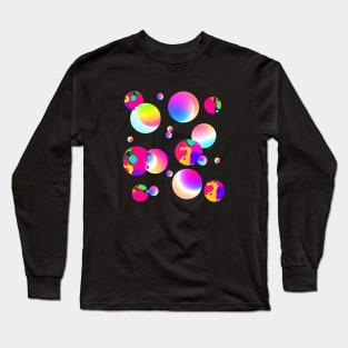 Ink Moon Bubbles Rainbow Long Sleeve T-Shirt